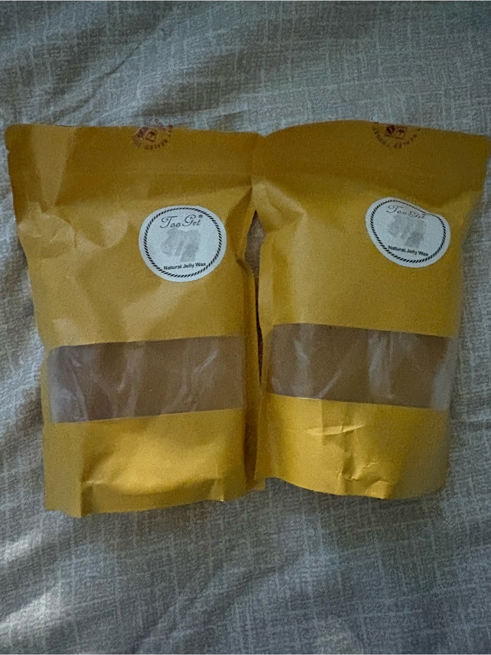Natural Jelly Wax Refill Pouches - 2 packs of 14 oz for candle making never used